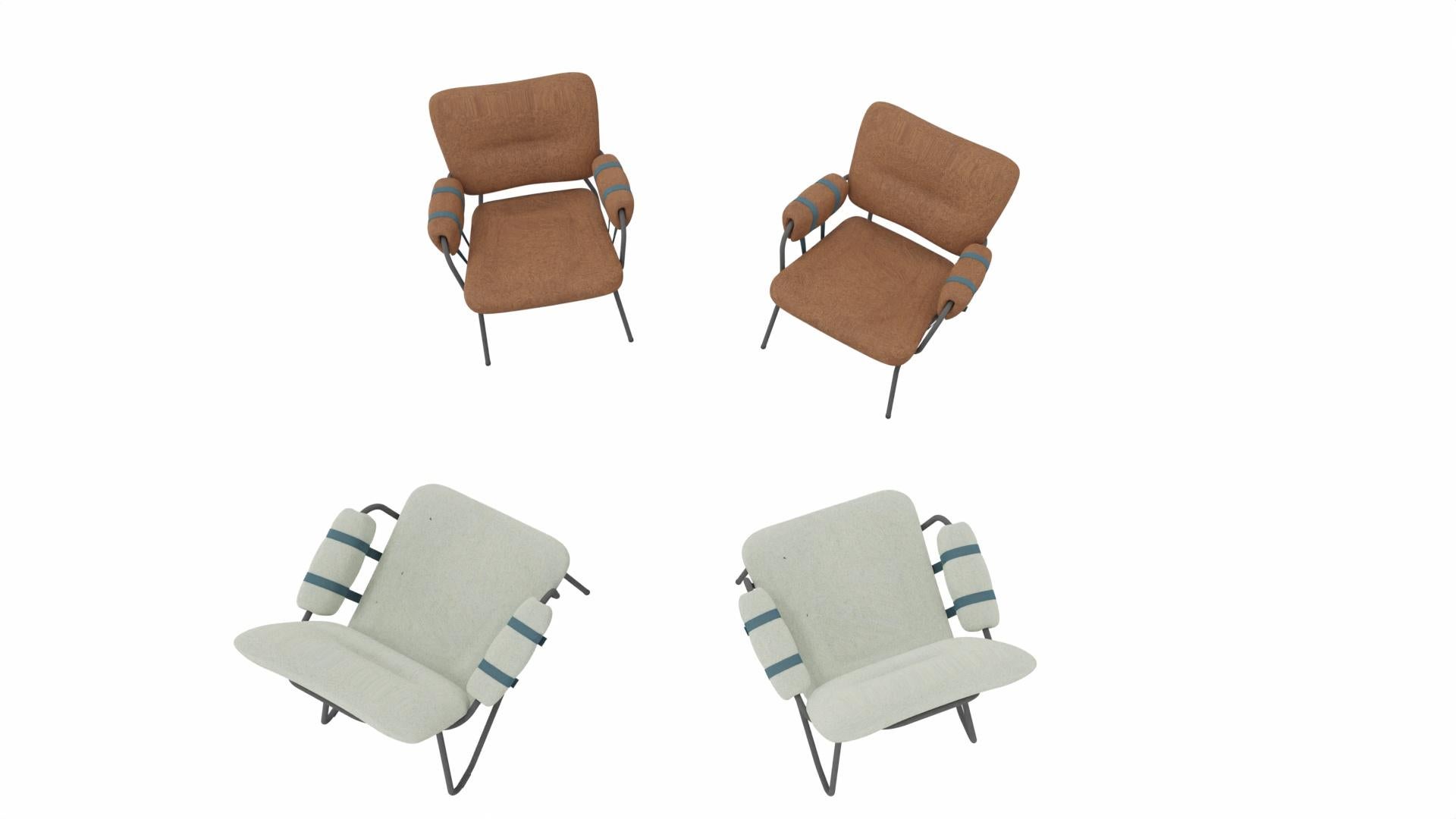 4x Nomad Link Lounge Chair SET  Matsu Nomadic Collection by Joeri Reynaert For Sale 1
