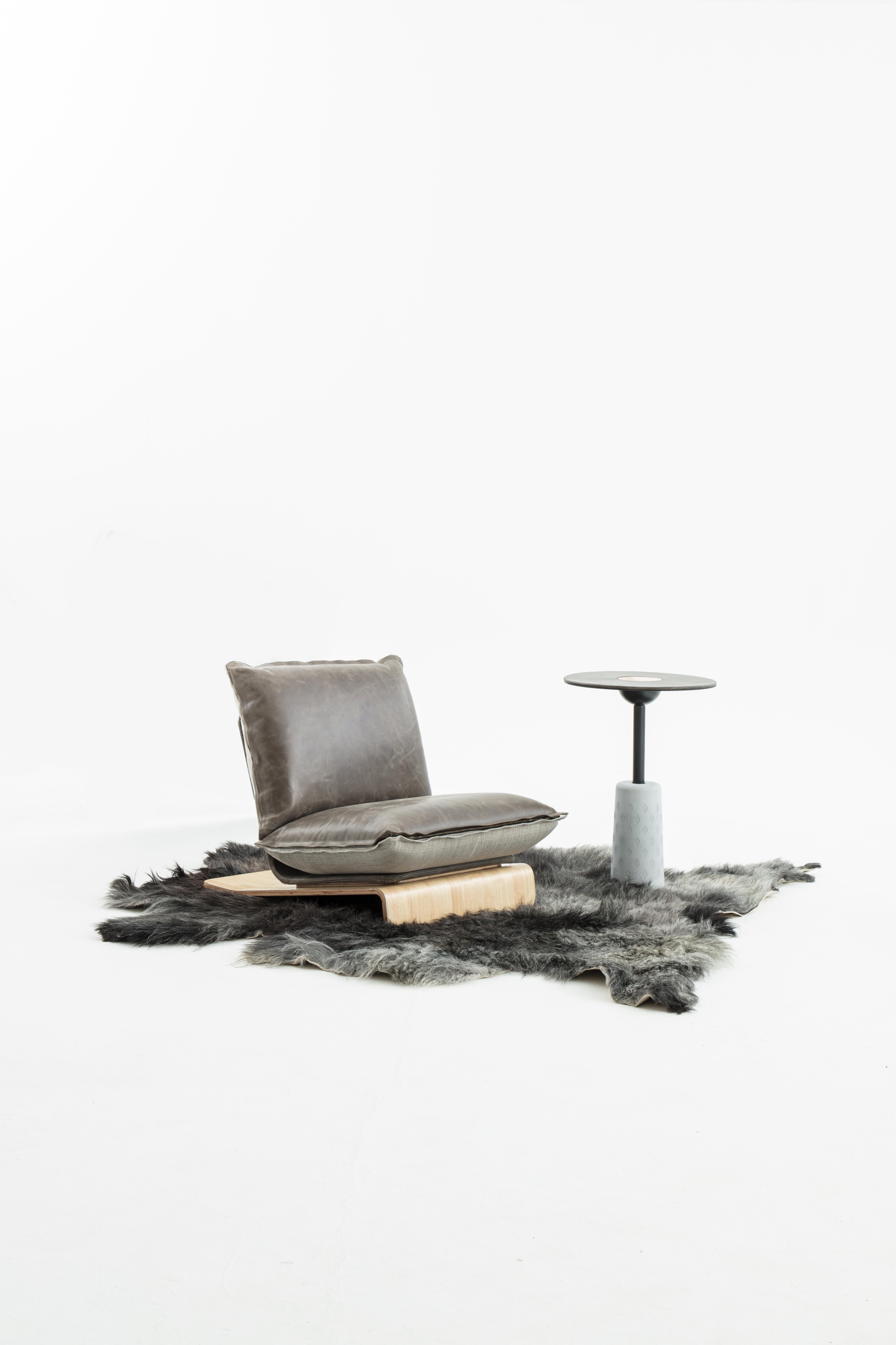 Tibetan Matsu Nomadic Collection by Joeri Reynaert - Nomad Skin Lounge Chair Yak Leather For Sale