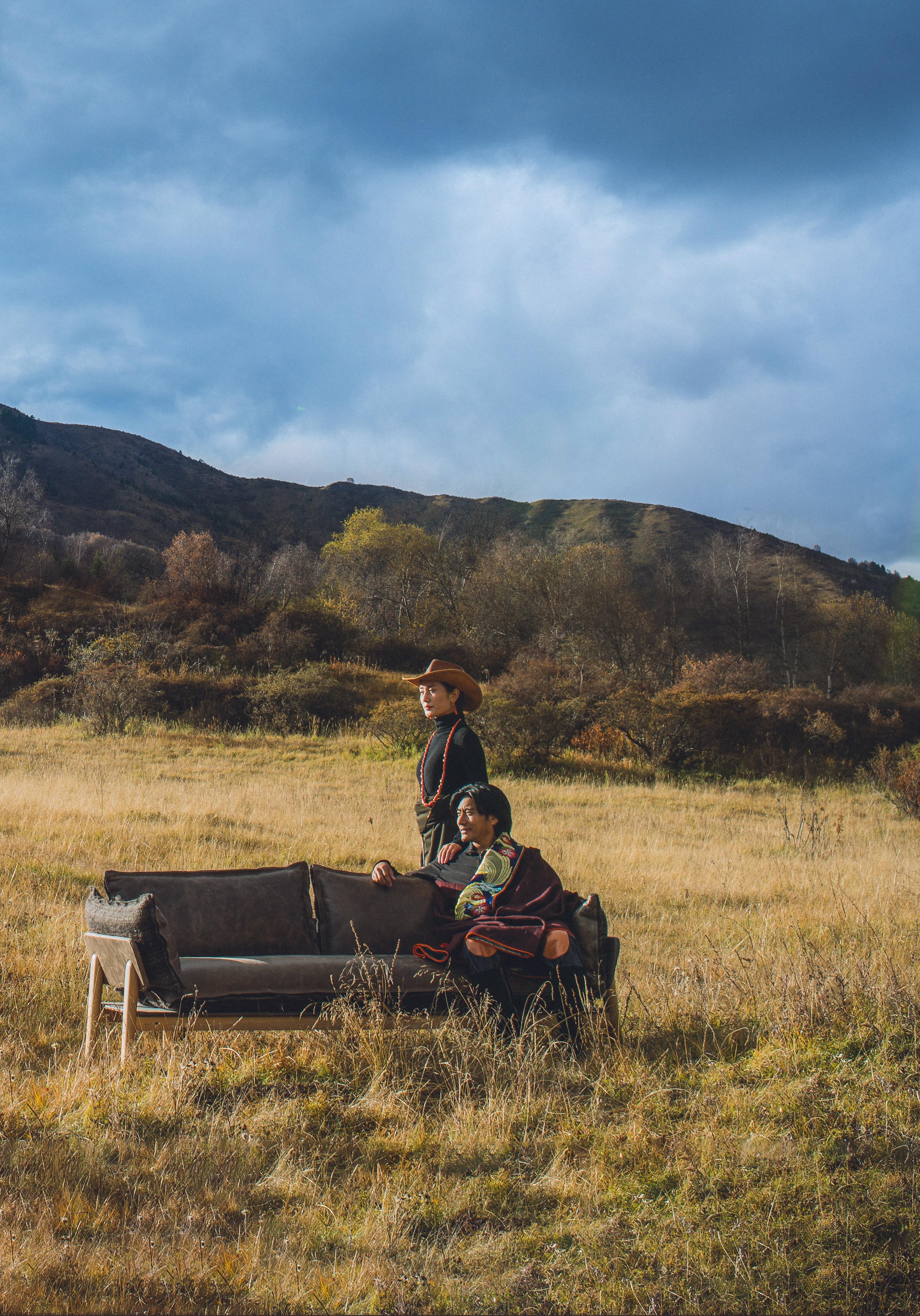 Hand-Crafted Nomad Skin Sofa in Yak Leather by Mastu x KVN Nomadic Series by Joeri Reynaert For Sale