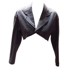 Chaqueta azul petróleo fruncida Matsuda Cropped