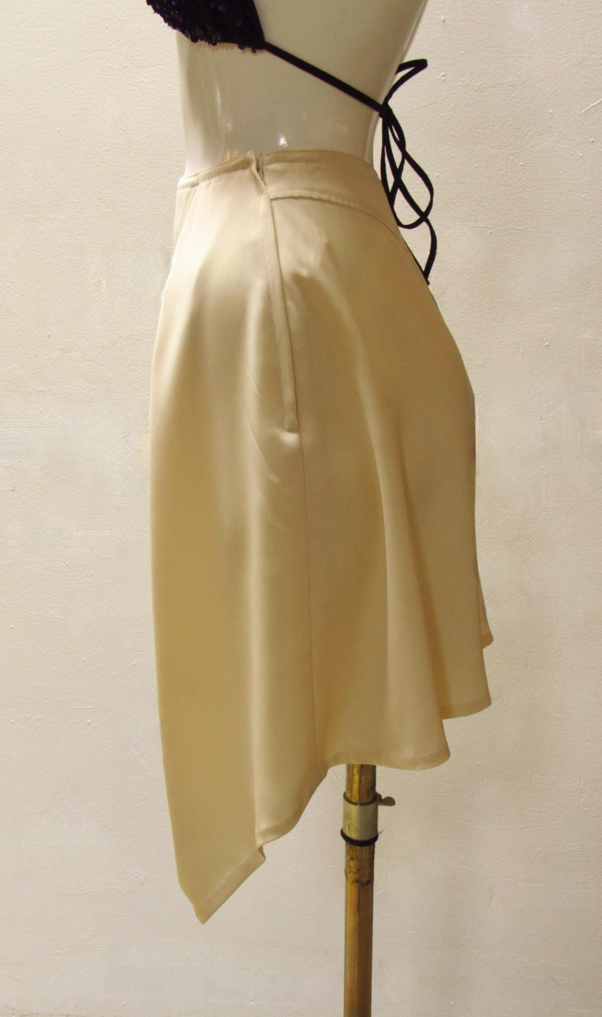 Matsuda Ivory Asymmetrical Skirt For Sale 1