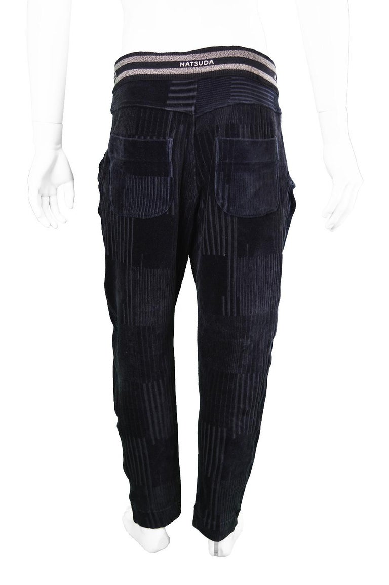 navy blue velour joggers
