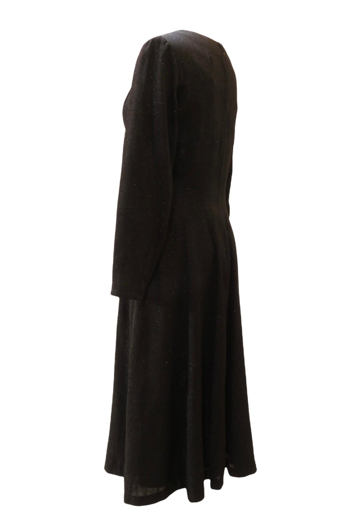 Matsuda Nicole Shimmering Black Dress In New Condition For Sale In Laguna Beach, CA