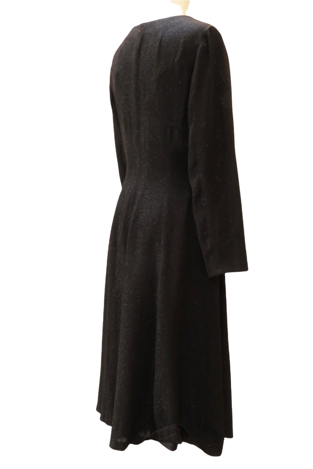 Women's Matsuda Nicole Shimmering Black Dress For Sale