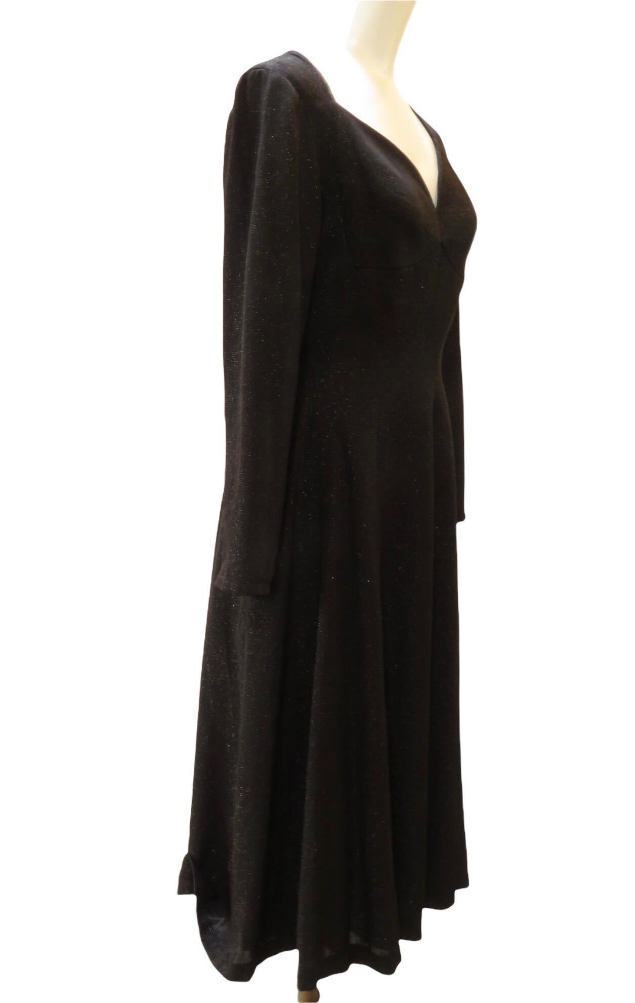 Matsuda Nicole Shimmering Black Dress For Sale 1