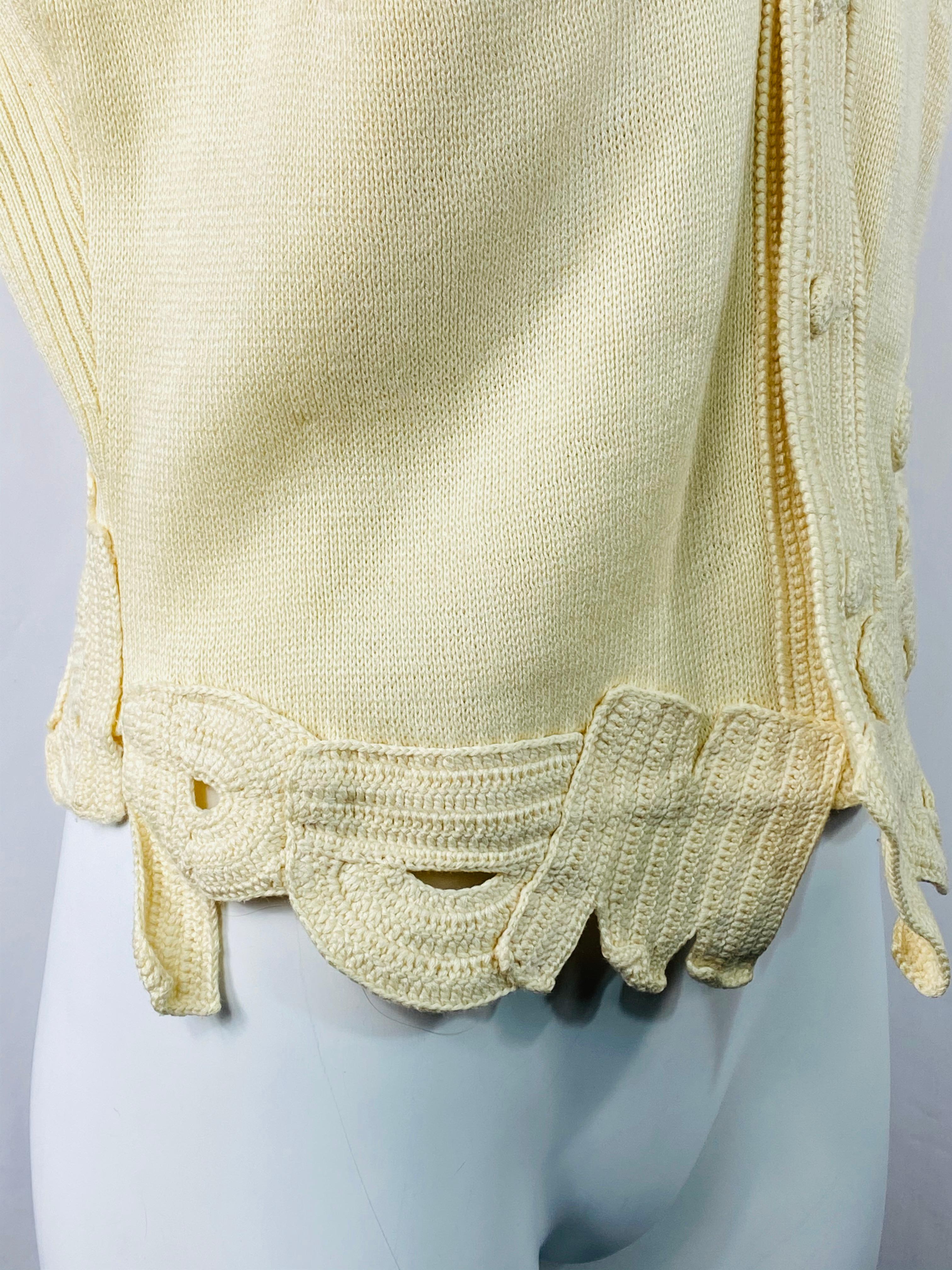 Matsuda Nicole Tokyo Ivory Knit Vest  For Sale 5