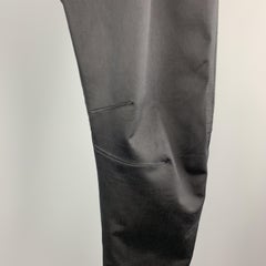 MATSUDA Size 30 Black Wool High Rise Velvet Piping Button Closure Dress Pants