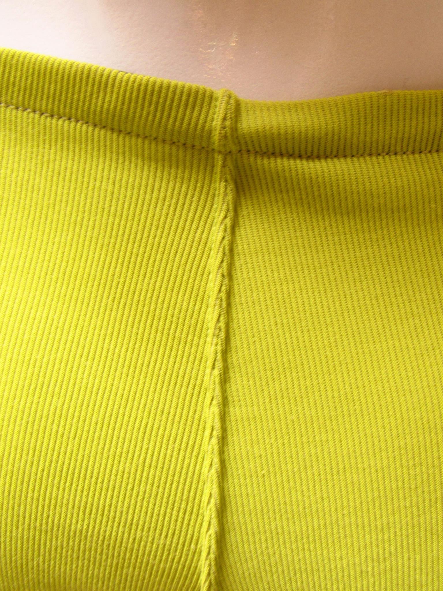 Women's  Matsuda vintage Chartreuse Stretch Pant For Sale