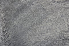 Hiroshima, silver and white acrylic painting with textured patterns