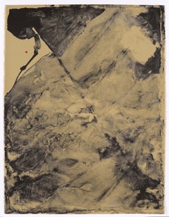 Second Wave Abstract Expressionist Lithograph - Abstraction with Red Dot, Signed