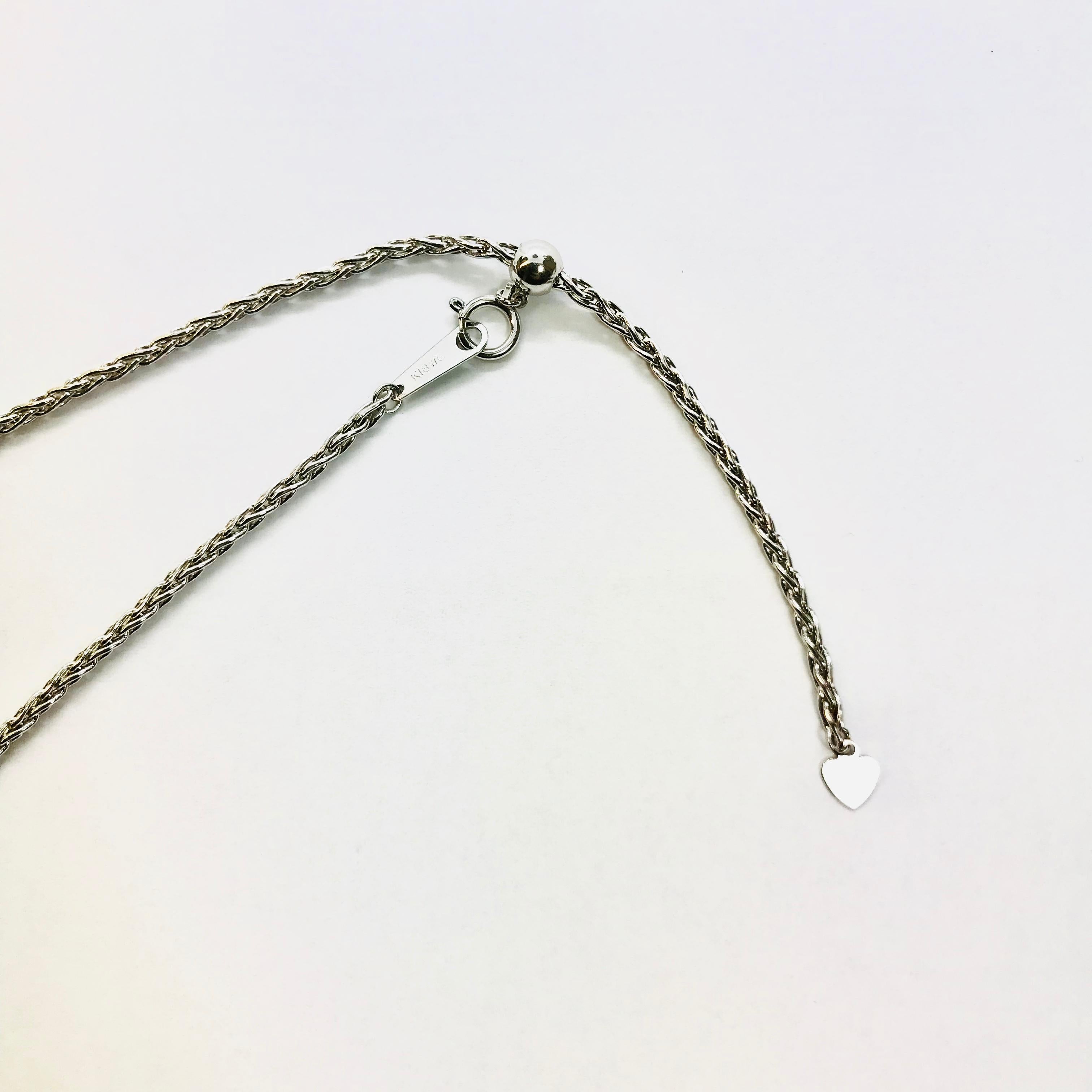 Women's or Men's Matsuzaki PT900/K18 Oval Peridot Foliage Emerald Diamond Pendant Necklace For Sale