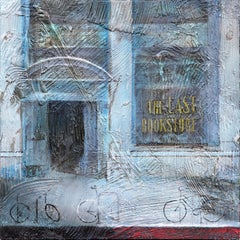 Contemporary Abstract Impasto Landscape Painting of The Last Bookstore, CA