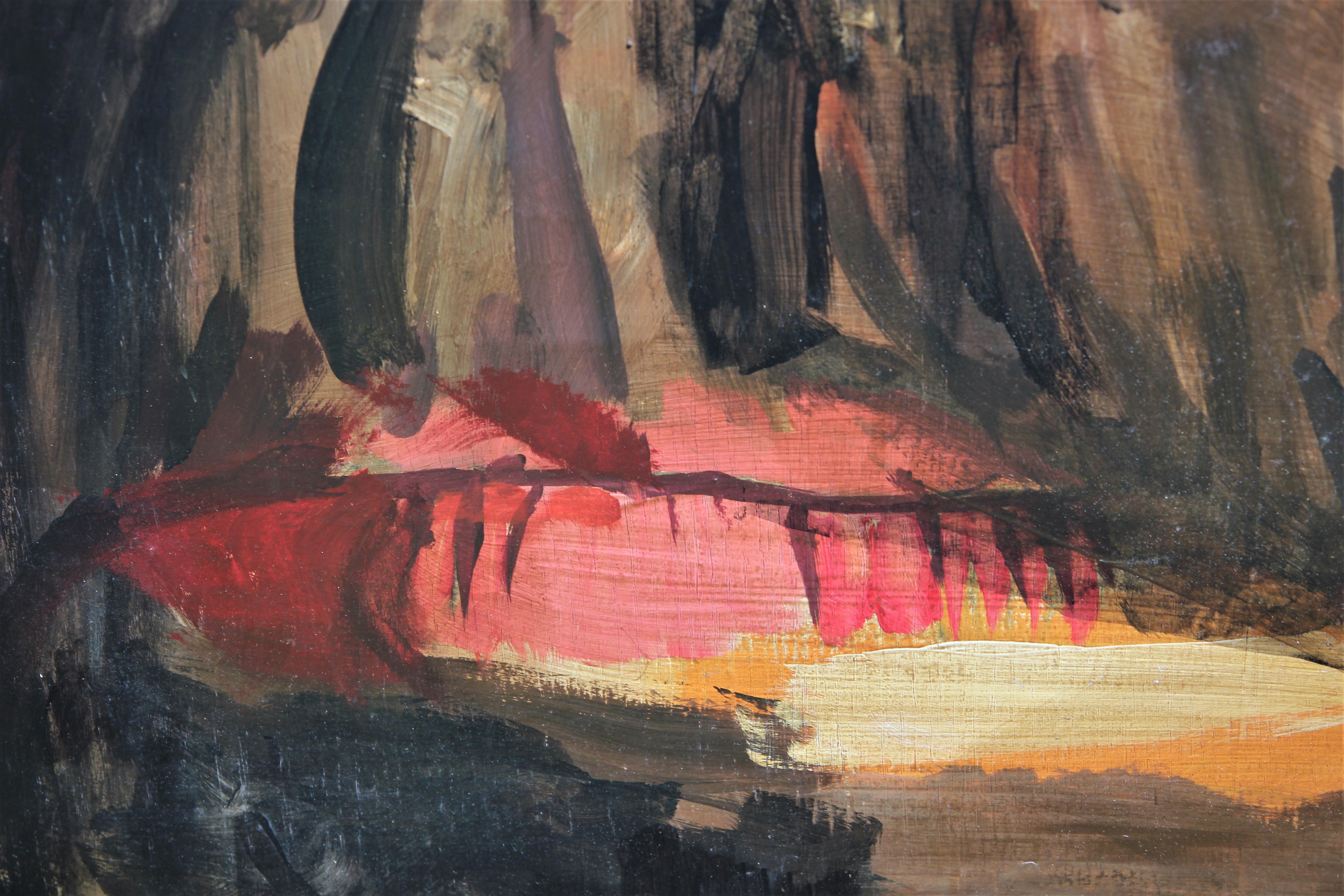 Peinture d'autoportrait grossissante du réaliste contemporain Chuck Close de style contemporain 5