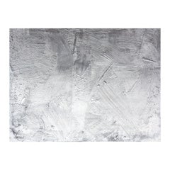 "Quicksilver" Large Contemporary Abstract Metallic Silver Gestural Painting