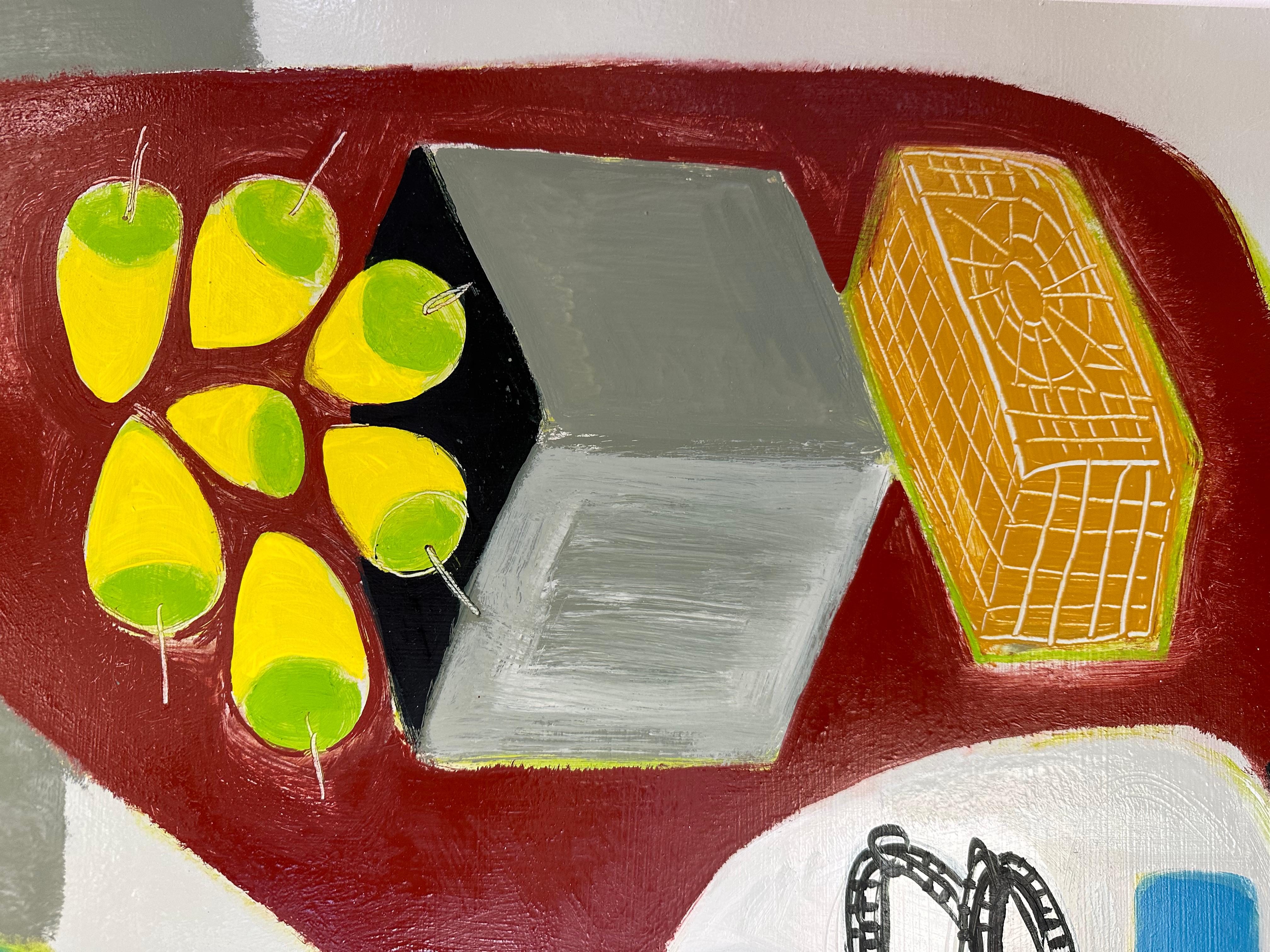 Matt Barter Corea Harbor Maine, Yellow Buoys Blue Gloves Orange Boat