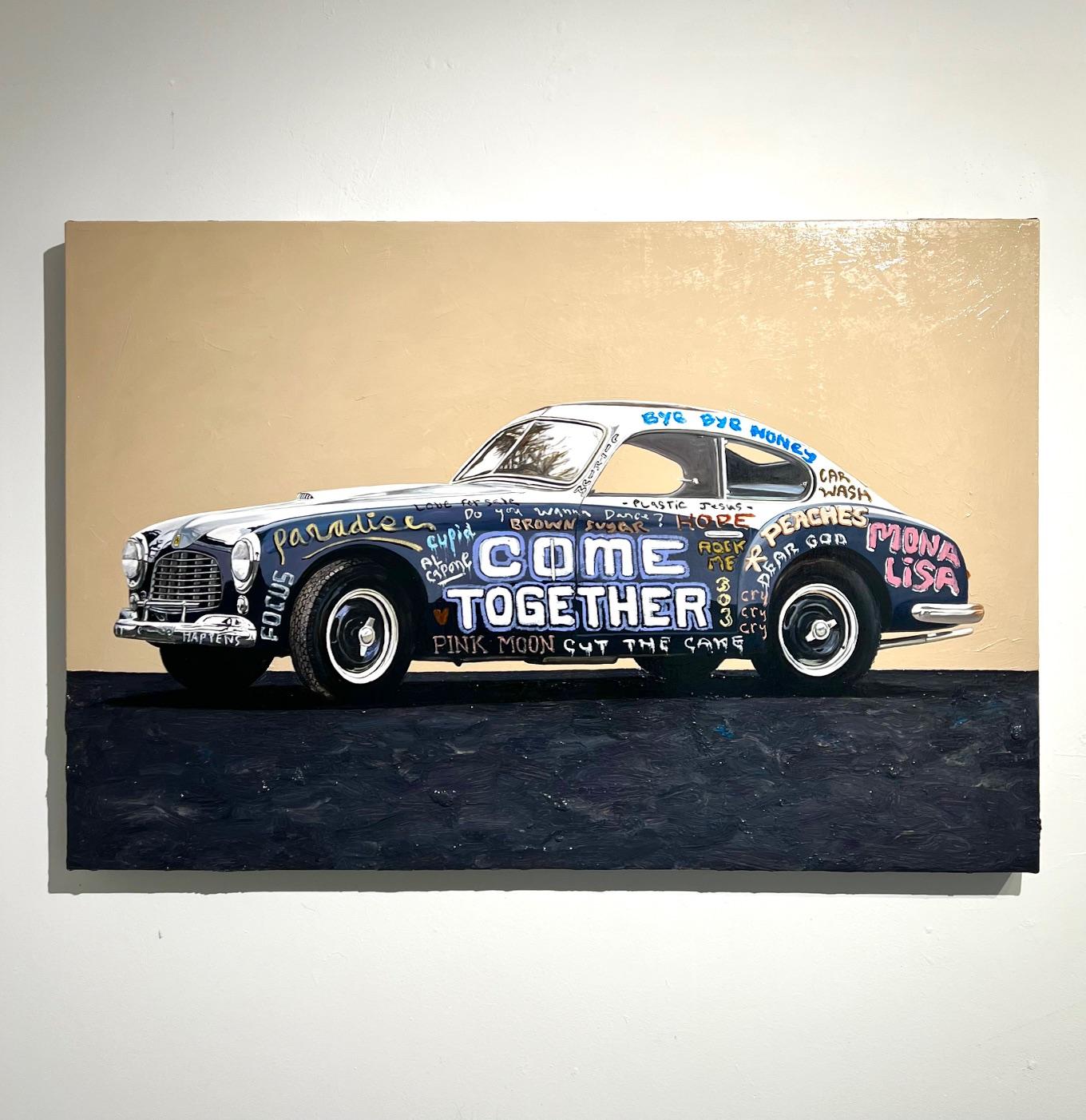 Graffiti Ferrari car hand painted street art oil on canvas pop art contemporary