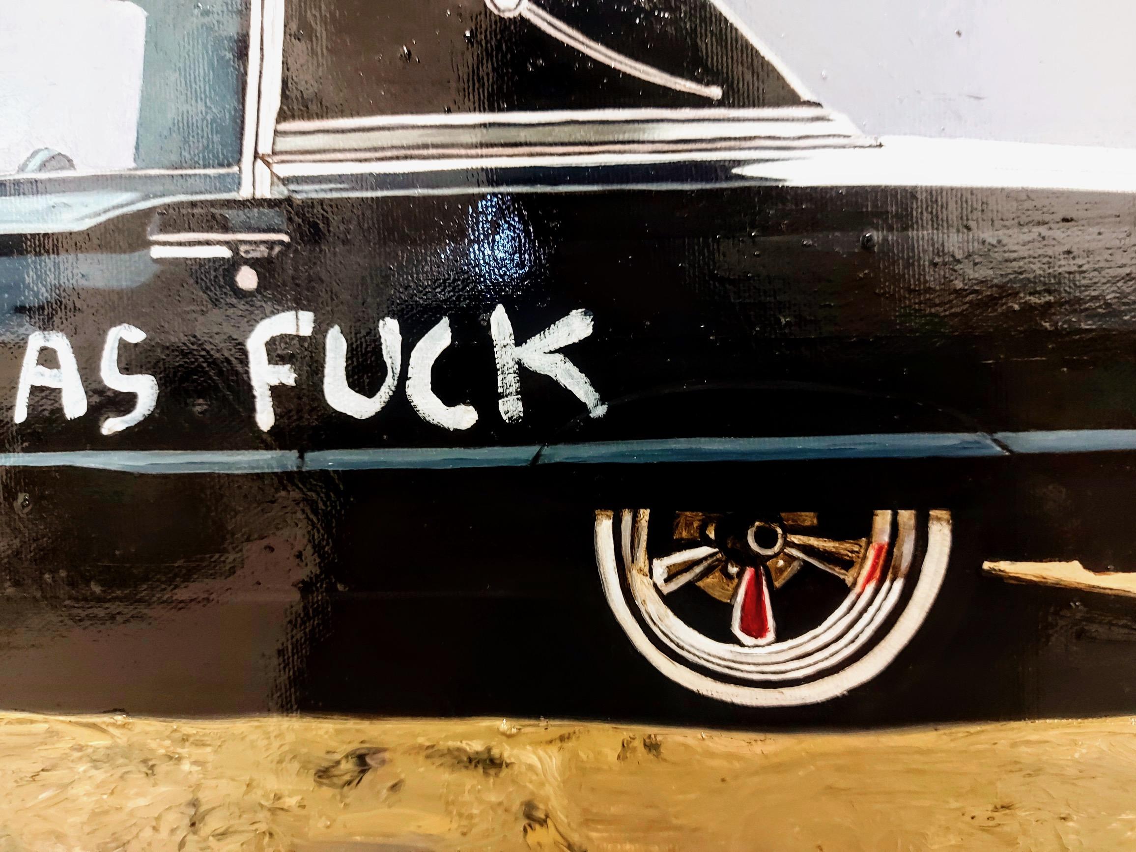 Canadian artist Matt Belval
Hand Painted oil on canvas - graffiti vintage car - 1/1 original 

Signed on reverse

At a young age, he was introduced to painting by a Montérégie artist. He continued his artistic development in various institutions,