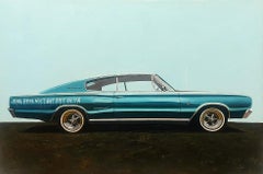 Graffiti vintage car hand painted street art oil on canvas pop art contemporary