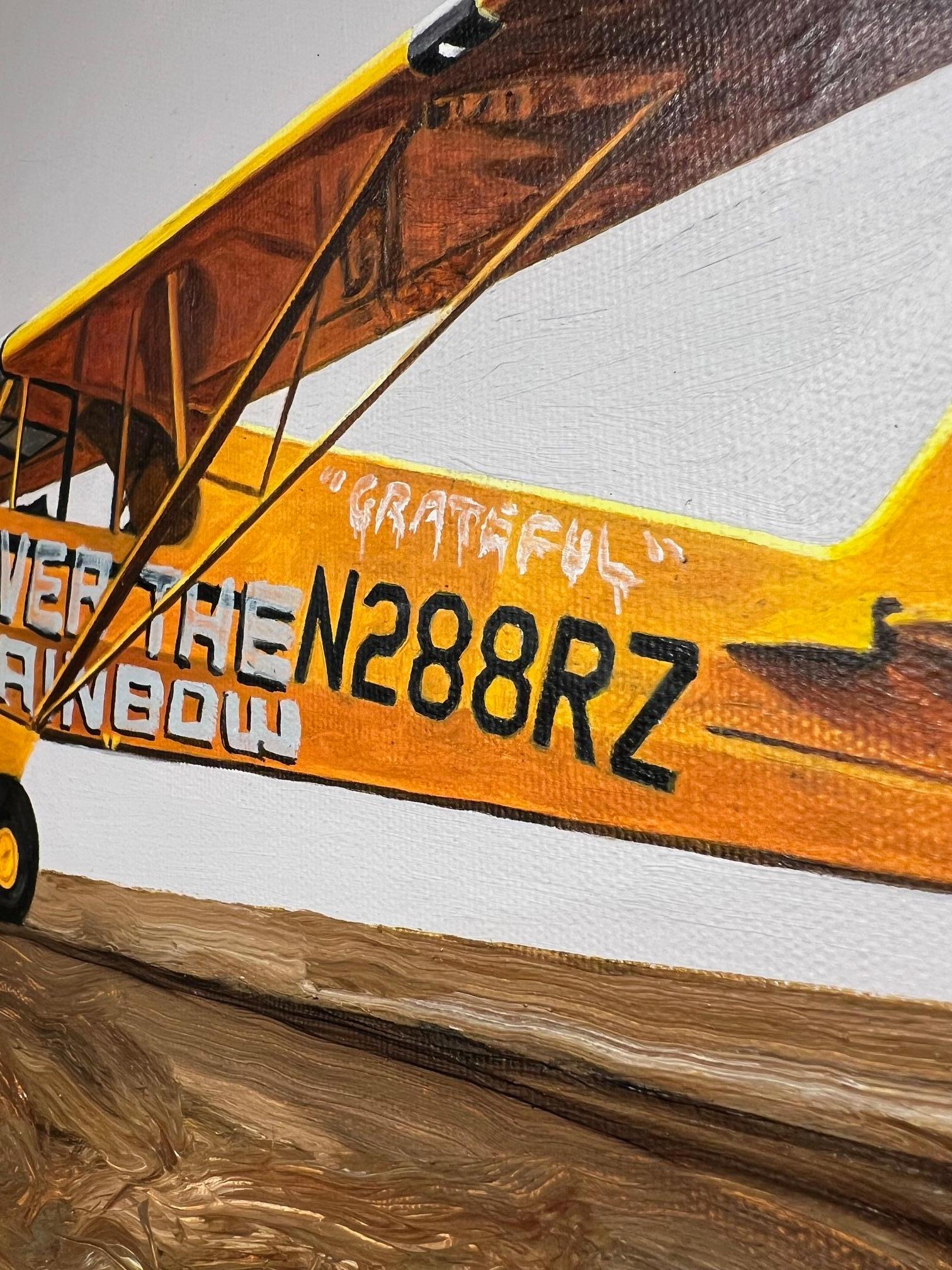 Hand Painted Oil on canvas - graffiti plane - 1/1 original 