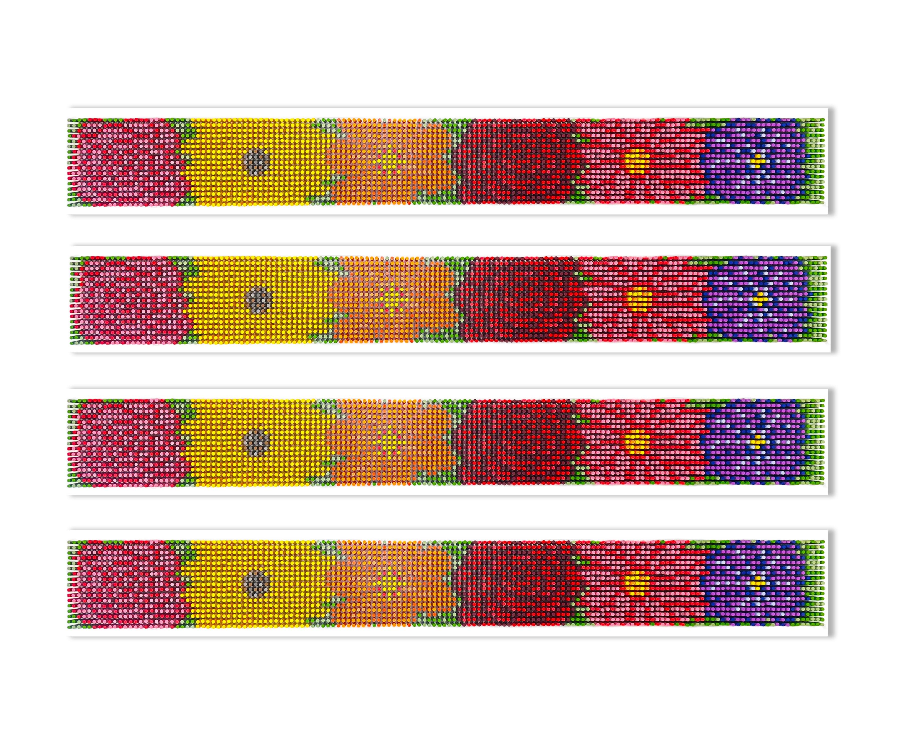 Escultura de pared Floral, 2550-FLORAL-01 4 Paneles Vertical by Matt Bilfield en venta 1