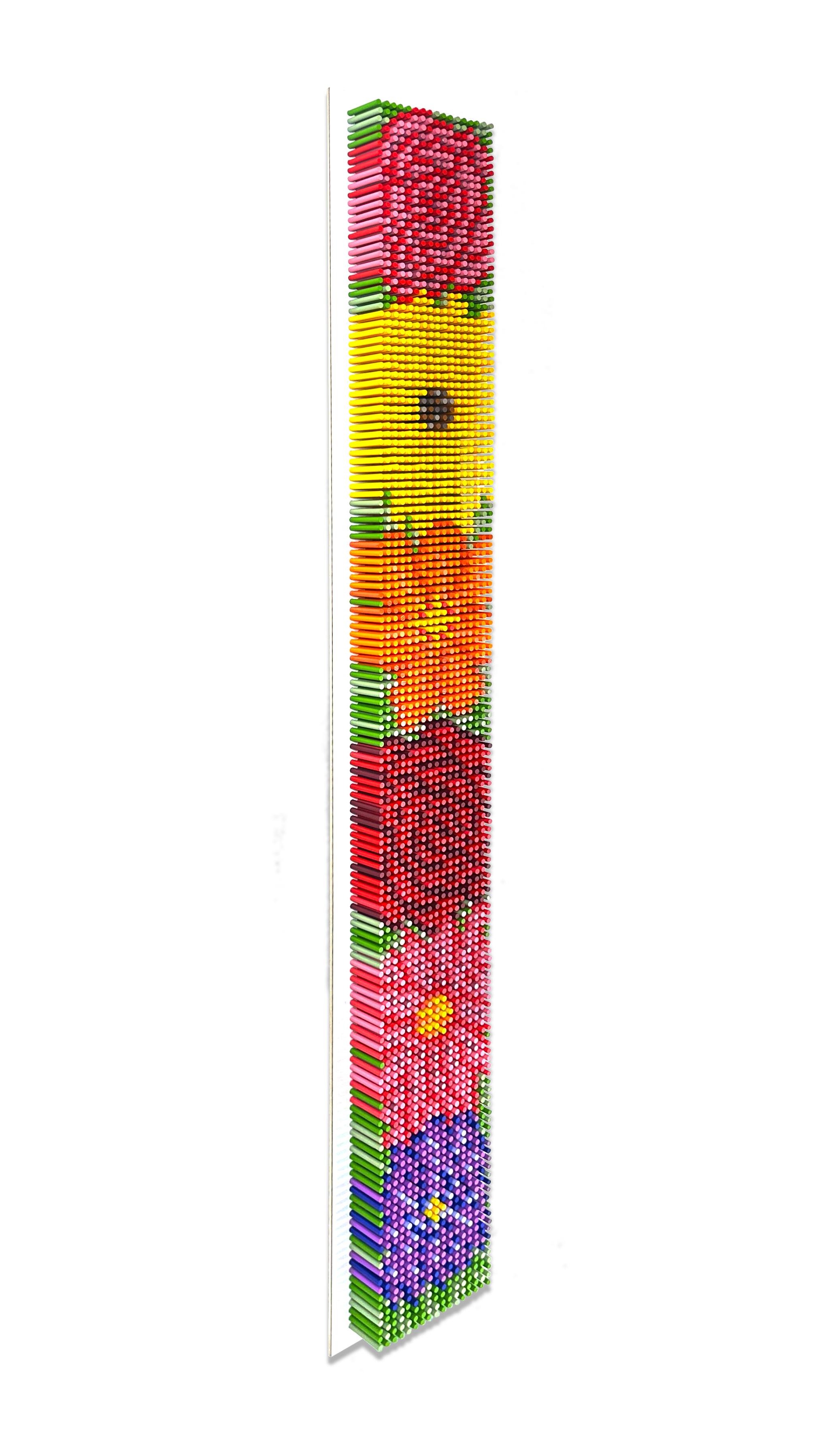 Escultura de pared Floral, 2550-FLORAL-01 4 Paneles Vertical by Matt Bilfield en venta 2