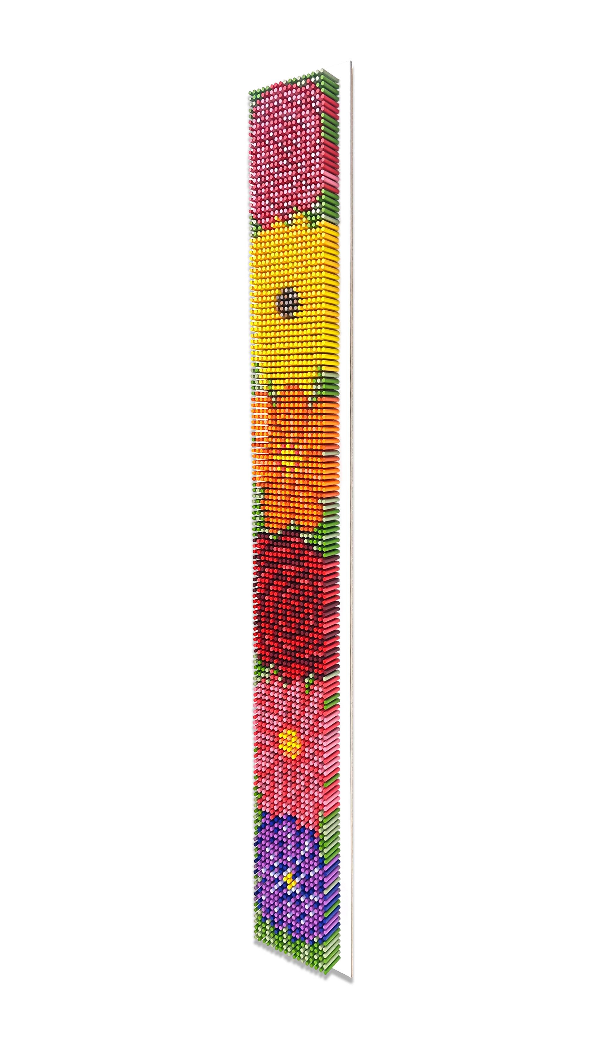 Escultura de pared Floral, 2550-FLORAL-01 4 Paneles Vertical by Matt Bilfield en venta 3
