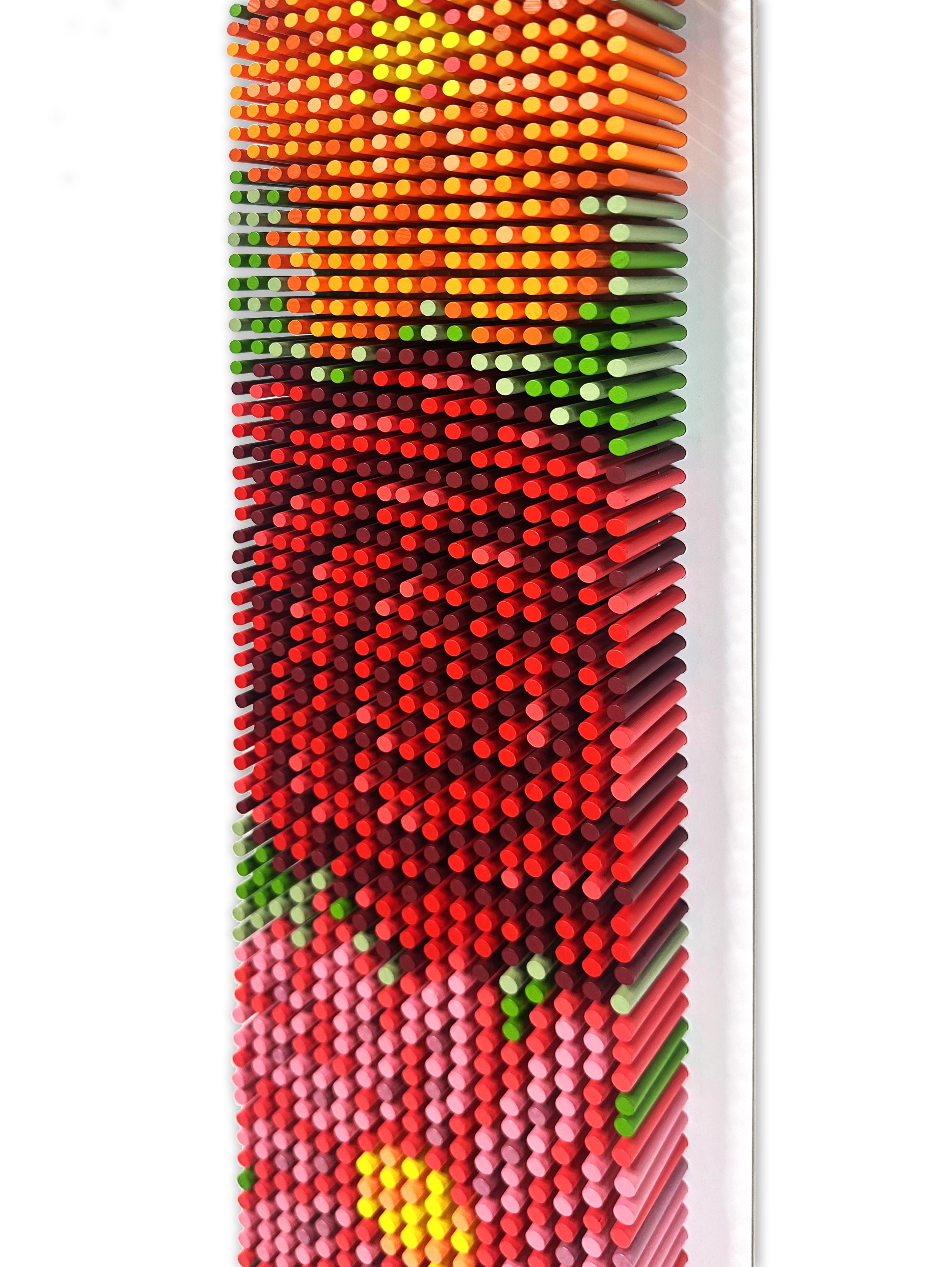 Escultura de pared Floral, 2550-FLORAL-01 4 Paneles Vertical by Matt Bilfield en venta 5