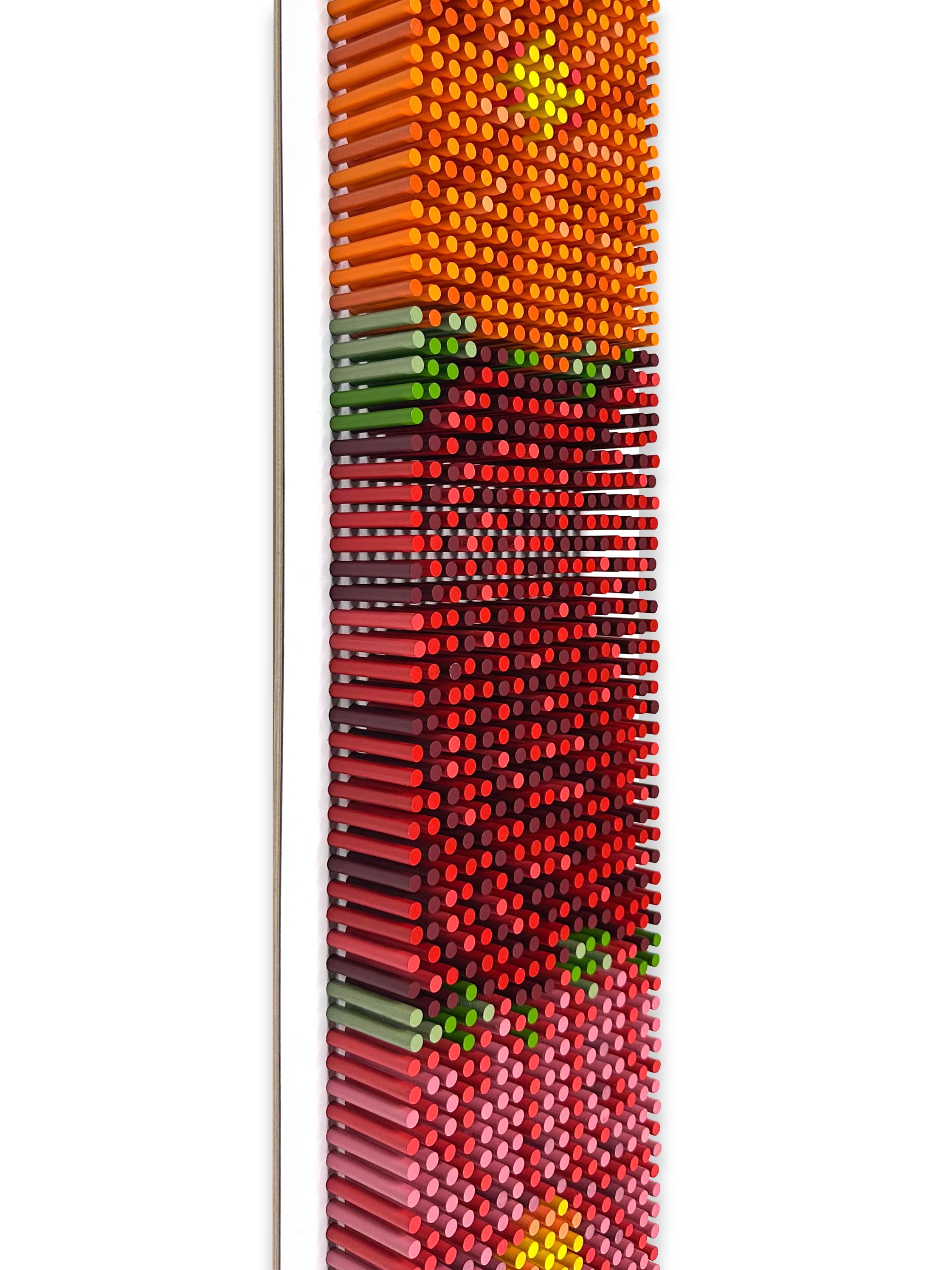 Floral Holz Pop Art Wandskulptur, 2550-FLORAL-02 Horizontal von Matt Bilfield im Angebot 3