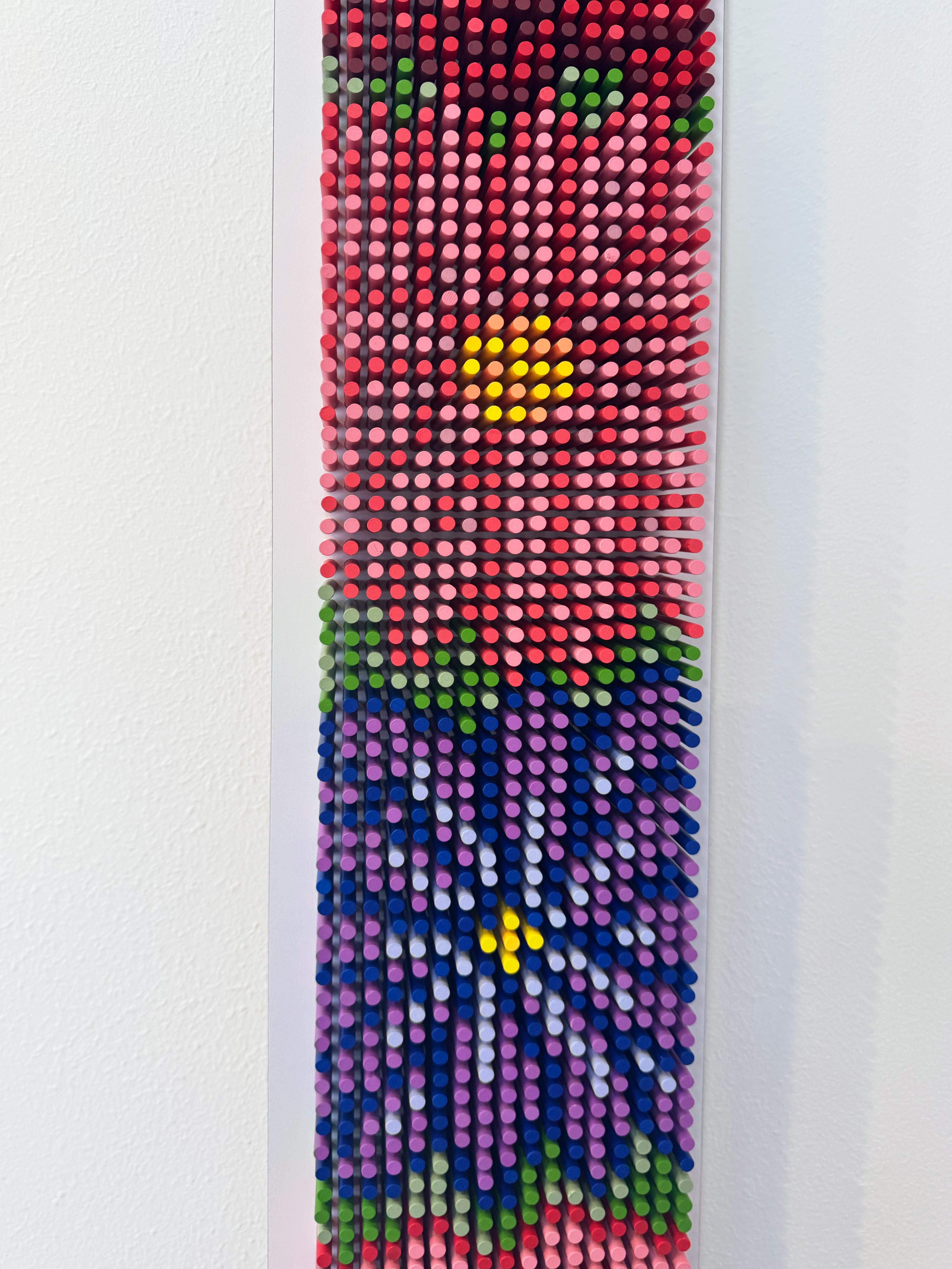 Scultura da parete Pop Art floreale in legno, 2550-FLORAL-02 verticale di Matt Bilfield in vendita 6