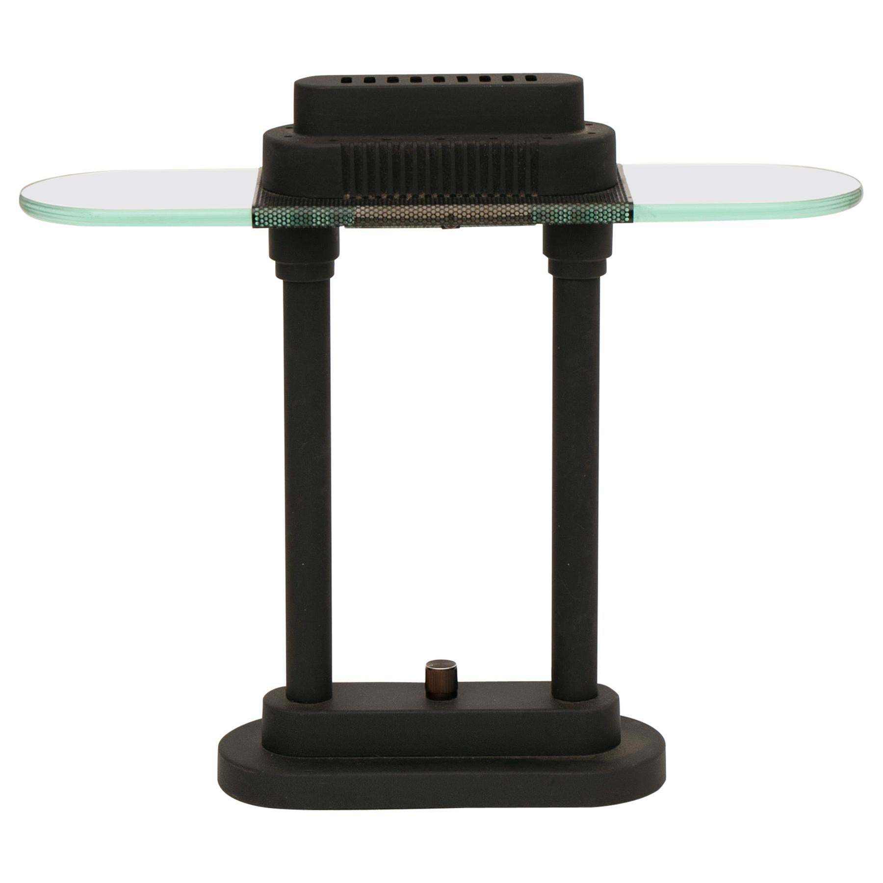 Matt Black Memphis Table Lamp by Robert Sonneman for George Kovacs For Sale