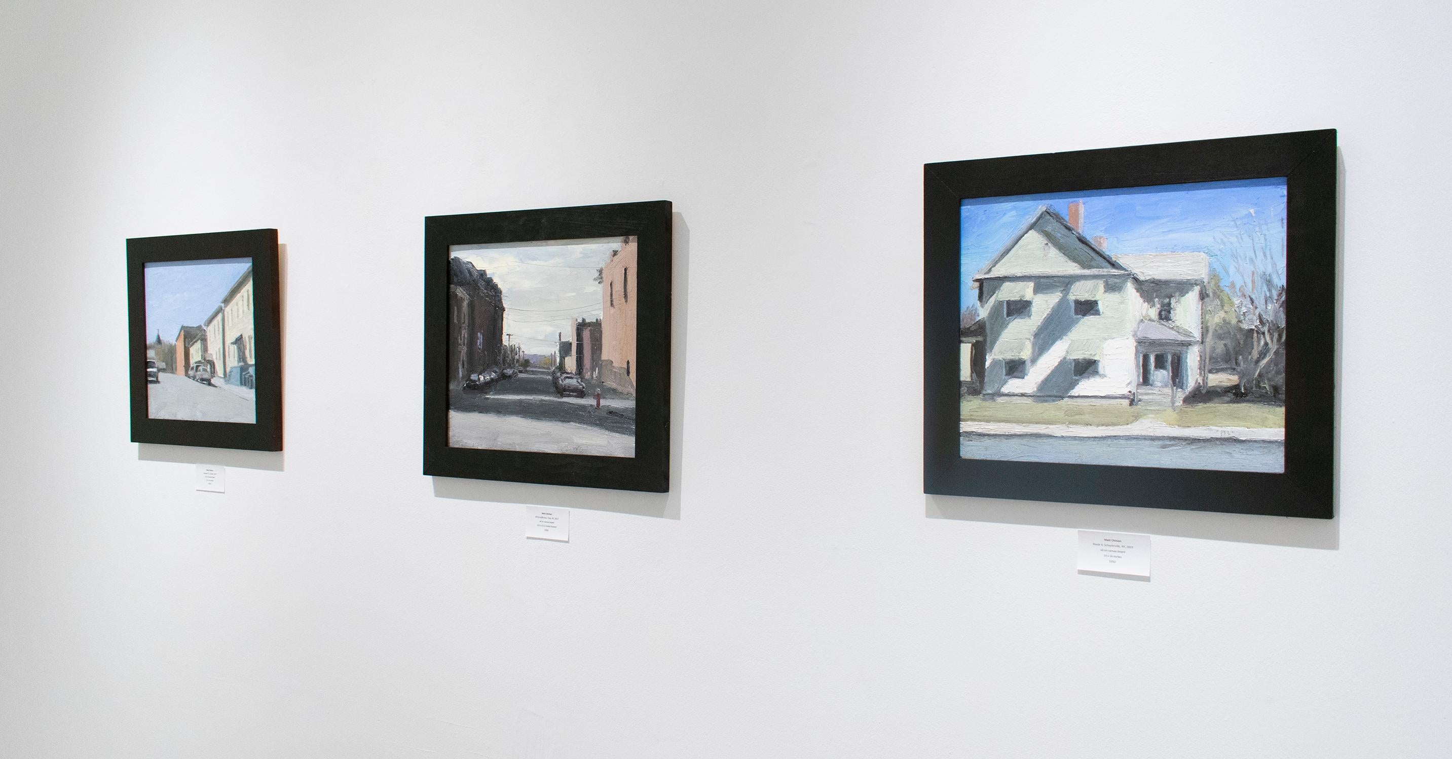 Route 4, Schuylerville, NY (En Plein Air Cityscape Painting of White House) 1