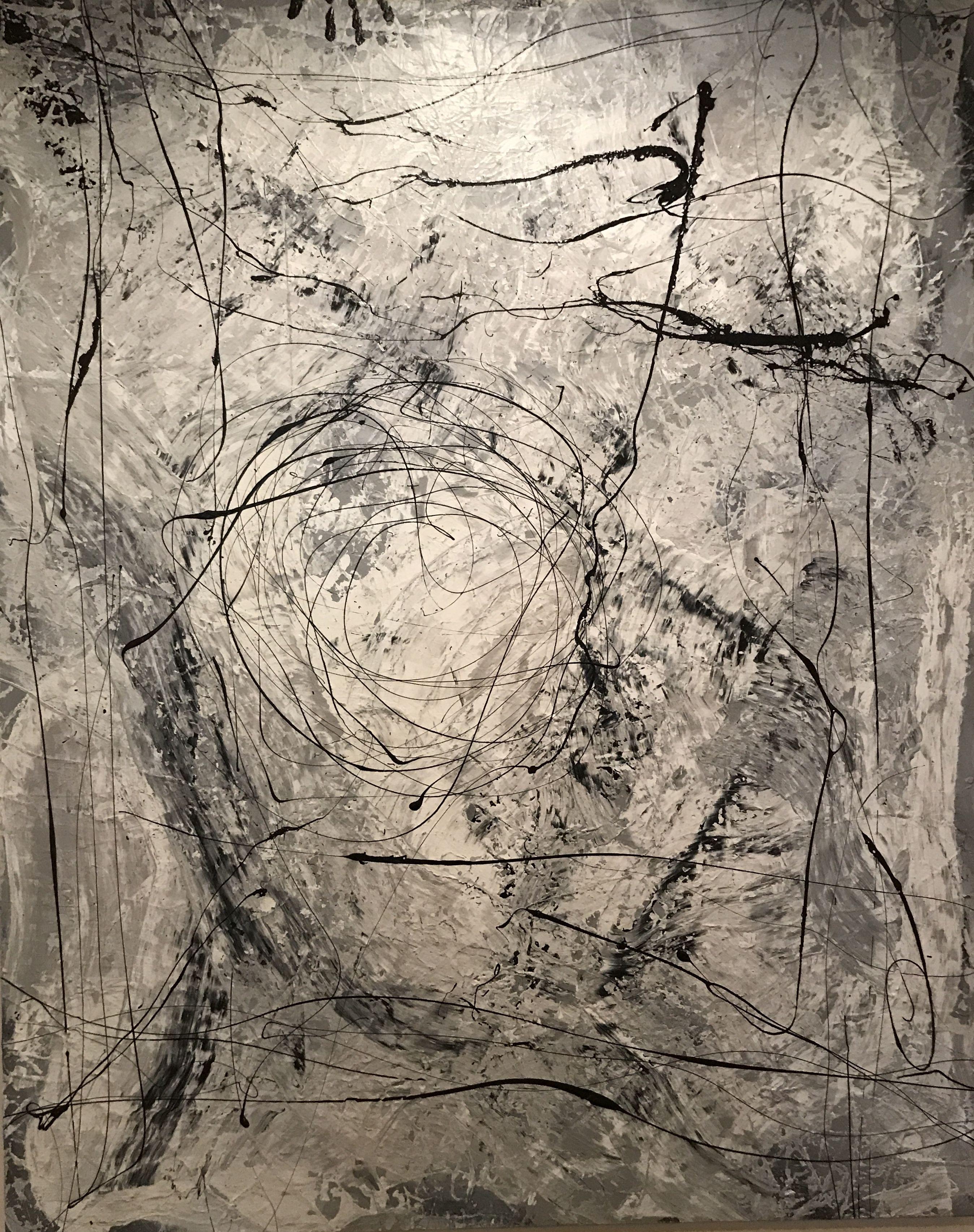 Mundo sin domingo, Pintura, Acrílico sobre lienzo - Painting de Matt Corey