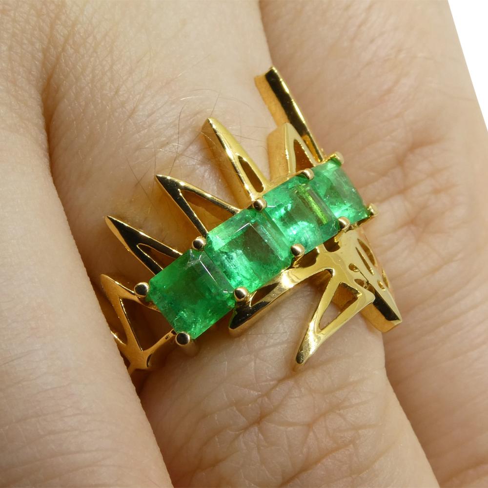 Women's or Men's Matt Crookshank X Skyjems, Colombian Emerald Ring set in 18k Yellow Gold For Sale