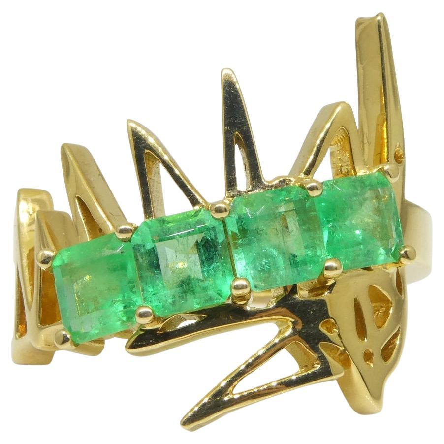 Matt Crookshank X Skyjems, Colombian Emerald Ring Set in 18k Yellow Gold