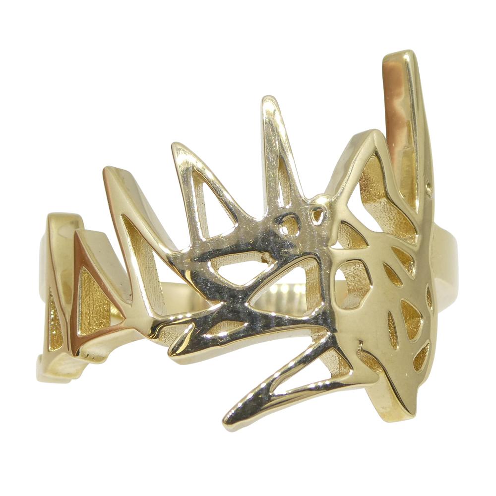 Crookshank X Skyjems Bague en or jaune 10 carats mat en vente 5