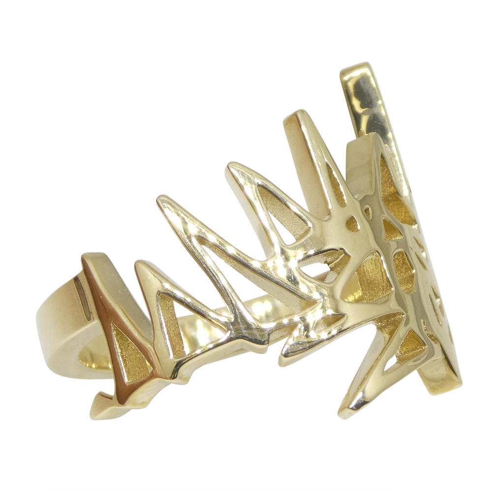 Crookshank X Skyjems Bague en or jaune 10 carats mat en vente 6