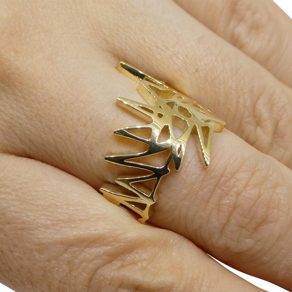 Crookshank X Skyjems Bague en or jaune 10 carats mat en vente 7