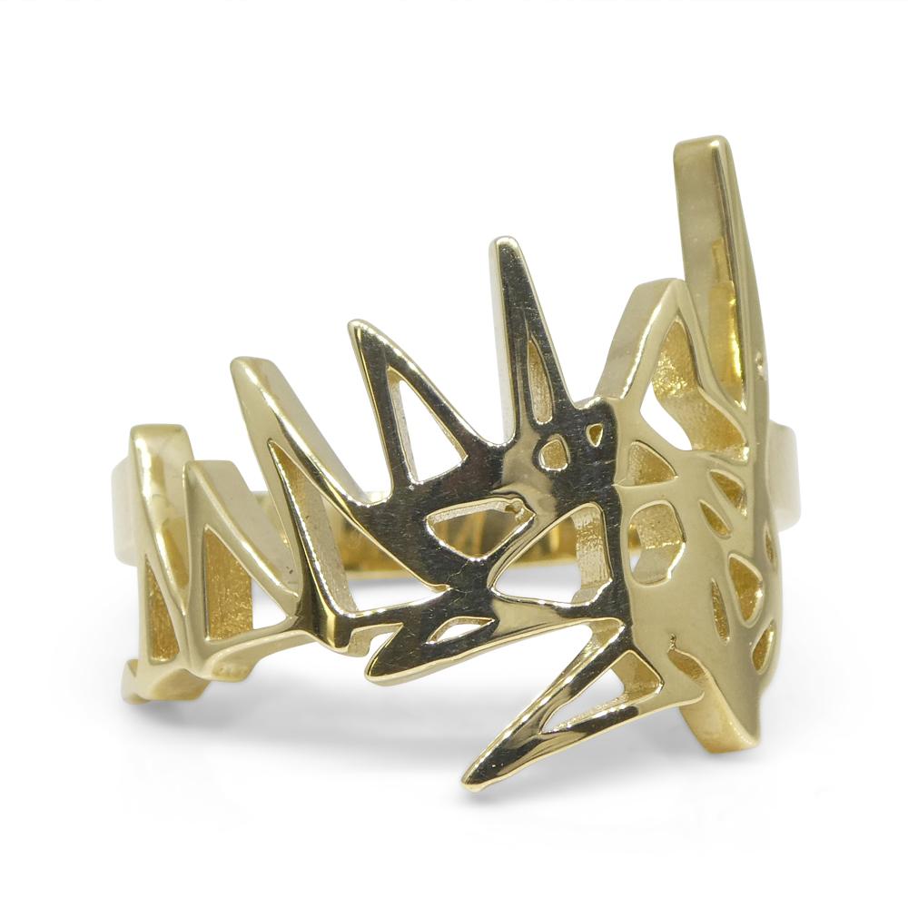 Crookshank X Skyjems Bague en or jaune 10 carats mat en vente 8