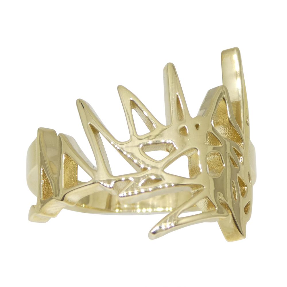 Contemporain Crookshank X Skyjems Bague en or jaune 10 carats mat en vente