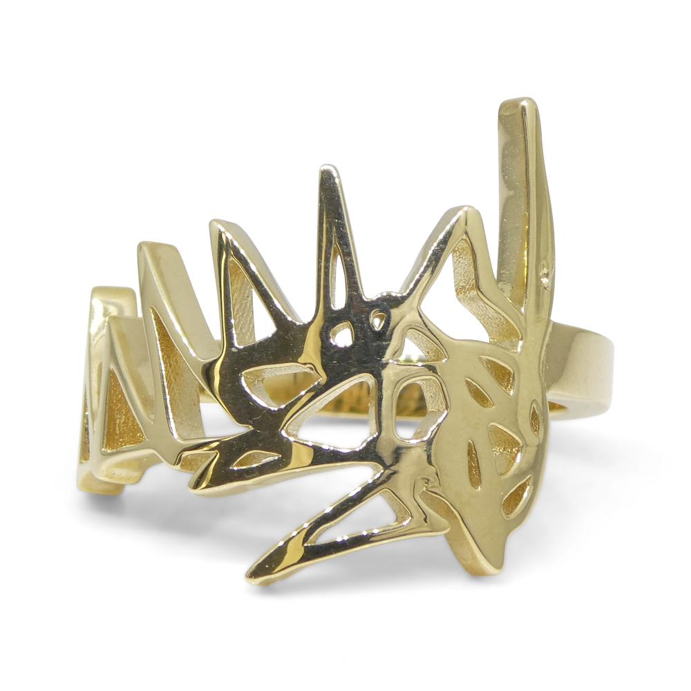 Crookshank X Skyjems Bague en or jaune 10 carats mat Unisexe en vente