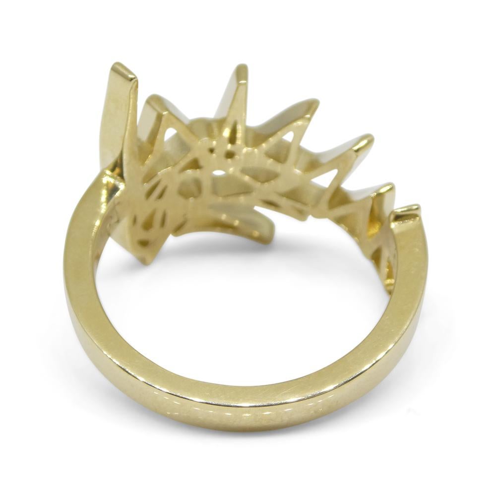 Crookshank X Skyjems Bague en or jaune 10 carats mat en vente 2