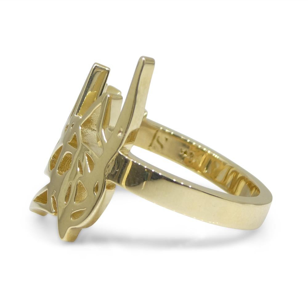 Crookshank X Skyjems Bague en or jaune 10 carats mat en vente 3