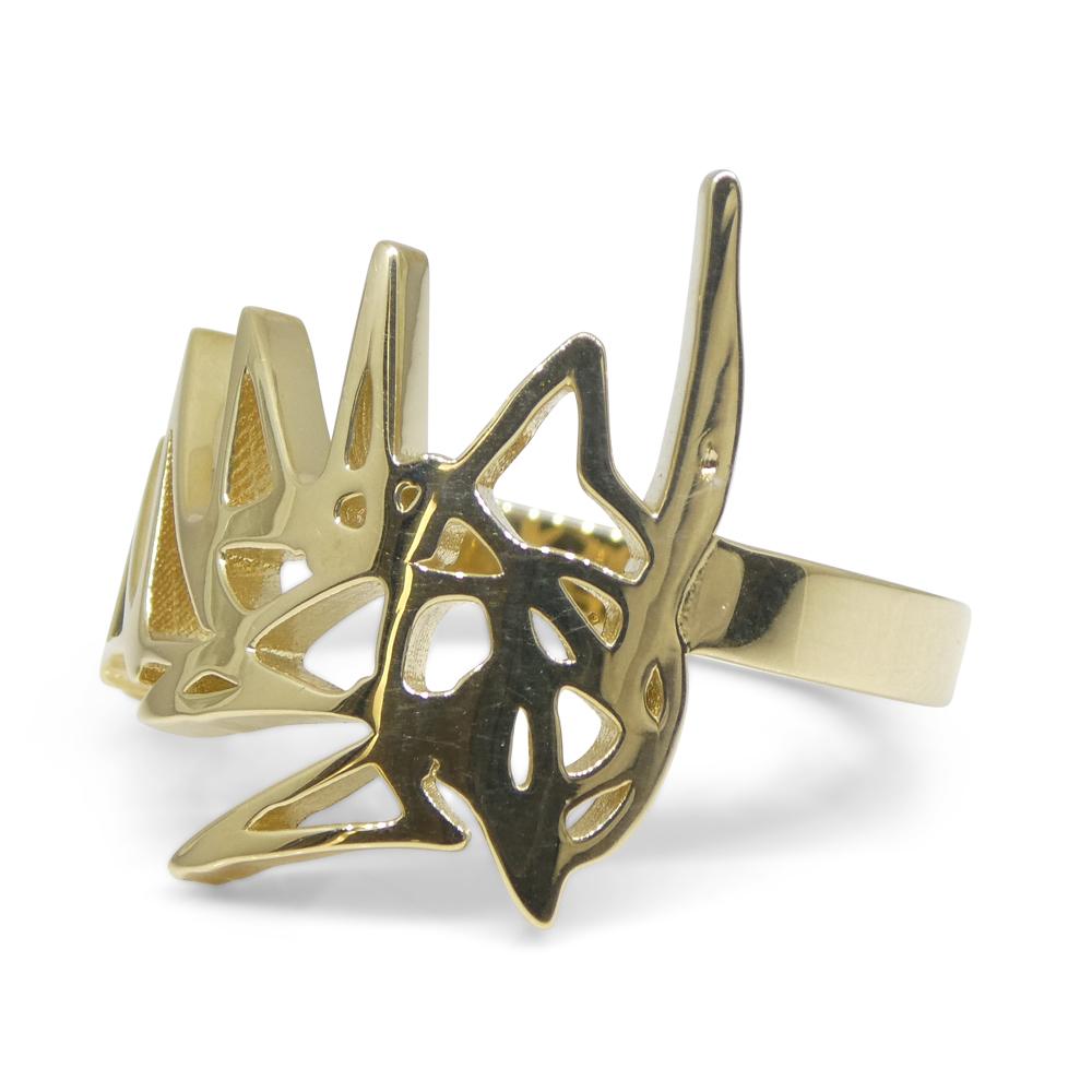 Crookshank X Skyjems Bague en or jaune 10 carats mat en vente 4
