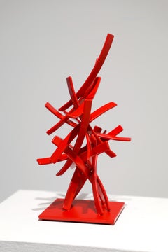 16.R.132 Study #2 (Indoor Sculpture), Matt Devine, Steel, Red Powdercoat