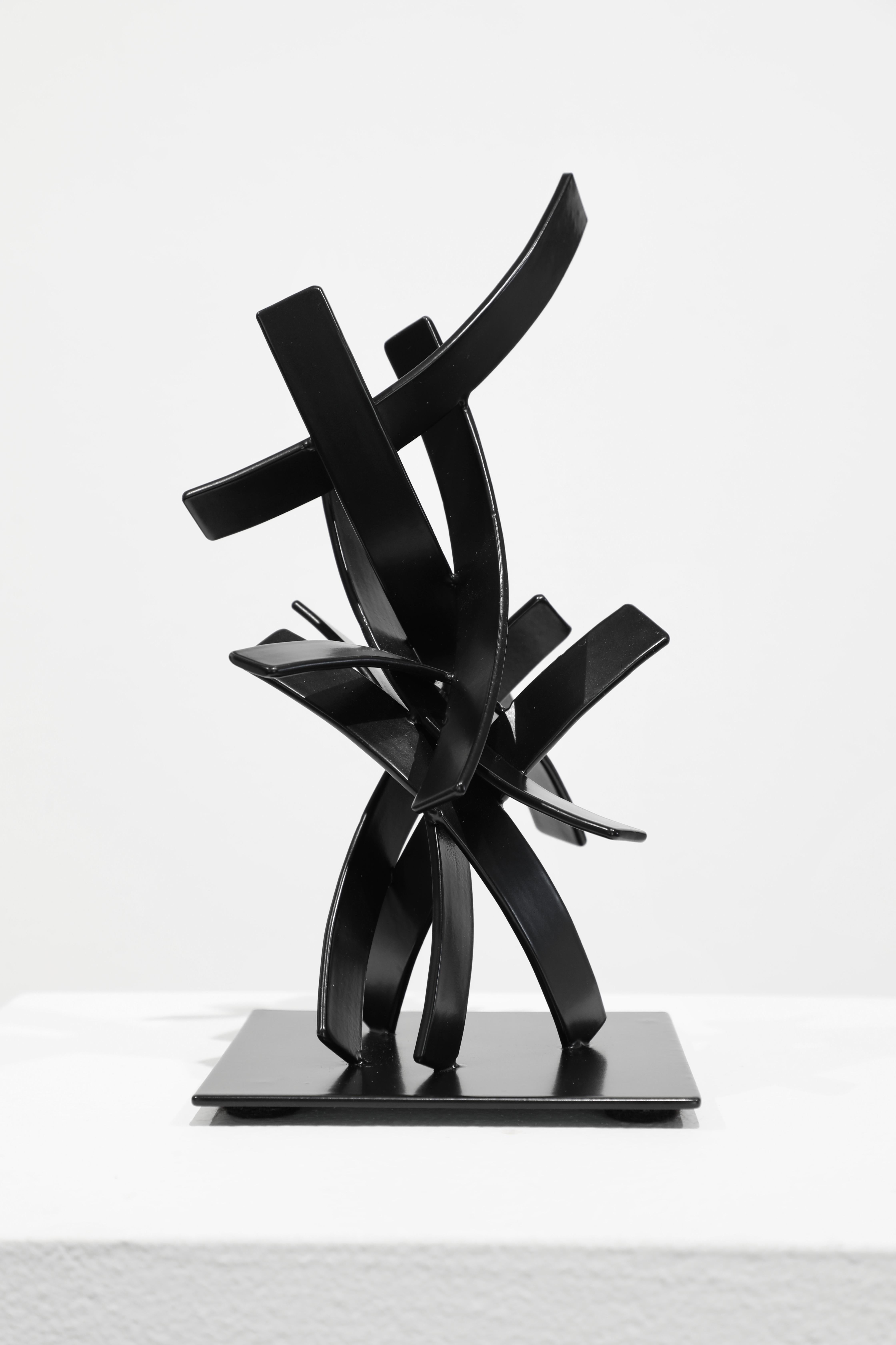 Matt Devine
Étude Upwell n° 2
Acier avec revêtement en poudre (à l'intérieur uniquement)
10.25" x 5.5" x 5" 

Matt Devine est un sculpteur autodidacte qui travaille l'acier, l'aluminium et le bronze. Né et élevé à Salem, dans le Massachusetts, en