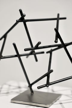 Escultura abstracta_Estudio de estudio 22-12_Matt Devine_Acero/Patina/Acero inoxidable