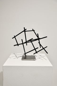 Sculpture abstraite_Étude d'atelier 22-12_Matt Devine_Steel/Patina/Acier inoxydable