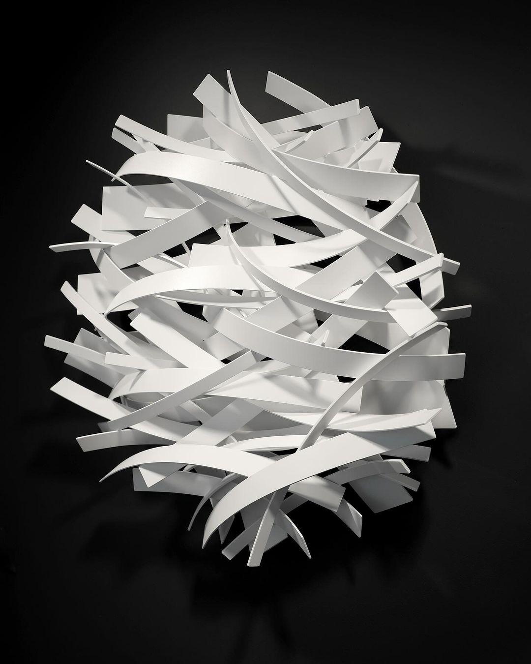 Abstract, Wall Sculpture_Indoor/Outdoor_White_Here We Go Again, Matt Devine_2024 For Sale 1