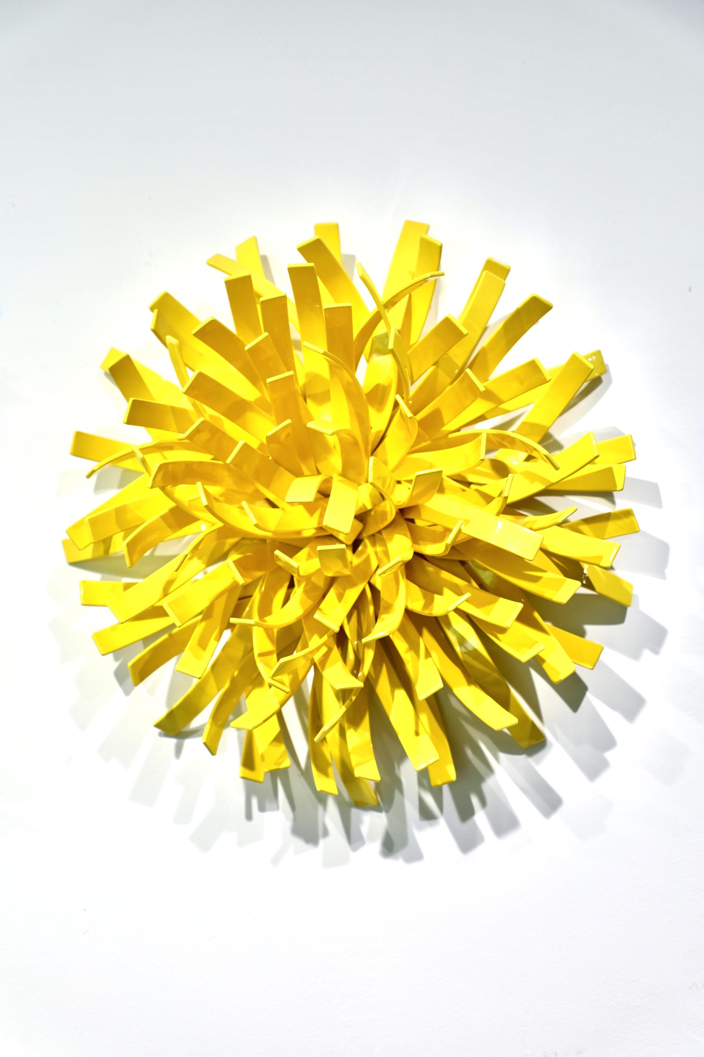 MATT DEVINE
"Anemones #3 (Yellow)"
Steel with Powdercoat (Indoor Only)
17 x 17 x 6 in. 
*Can be installed on wall or placed on table*


Matt Devine is a self-taught sculptor working with steel, aluminum and bronze. Born and raised in Salem,