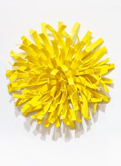 Anémone (jaune)_ Sculpture d'intérieur, abstraite_Matt Devine_Steel/Powdercoat